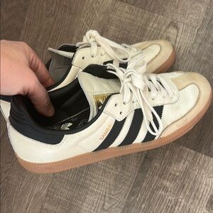 Adidas Samba Leather Sneakers - White/Black